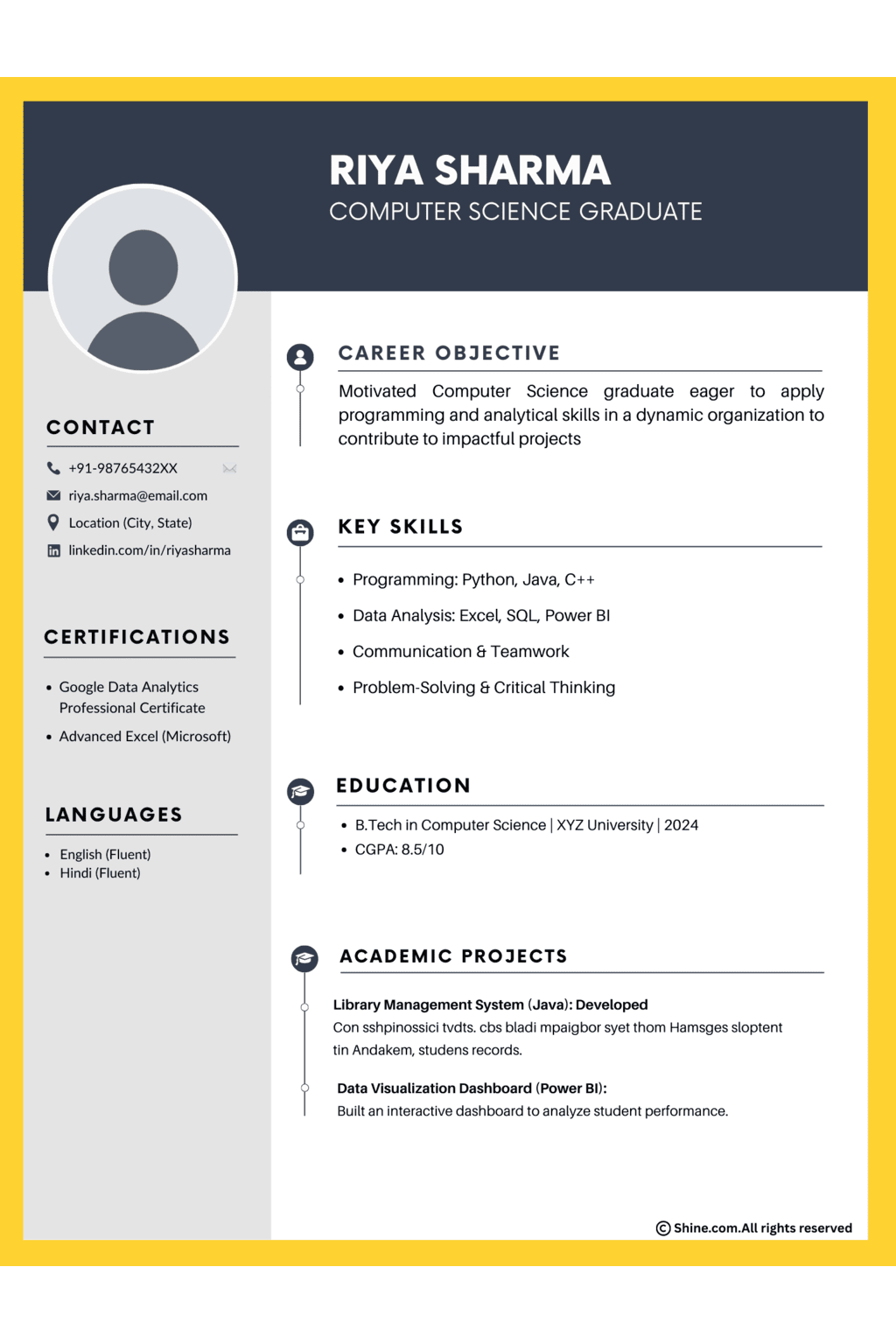 Resume Template 1